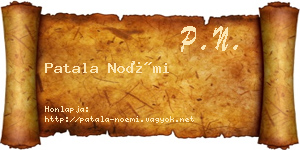 Patala Noémi névjegykártya